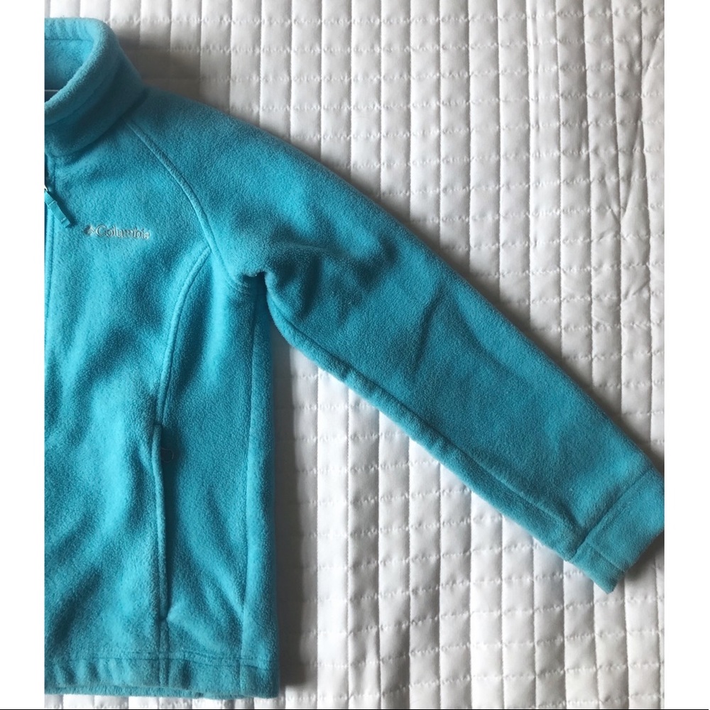 Little Girls Zip Up Lightweight Columbia Jacket - Picture 4 of 5